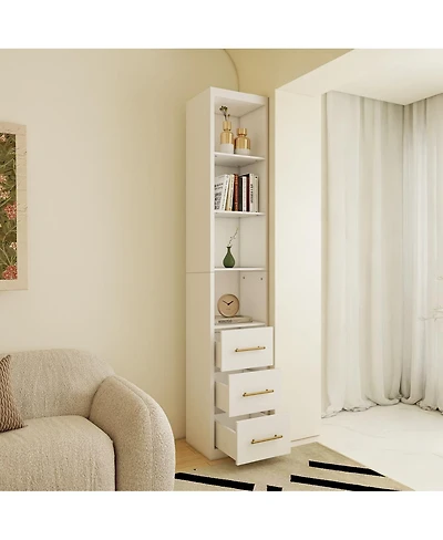 Streamdale Furniture 3-Drawer Side Storage Cabinet, 15.75x85.04