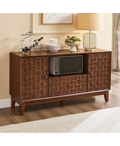 Streamdale Furniture Mid-Century Tv Stand for TVs Up to 55" with Storage Cabinet