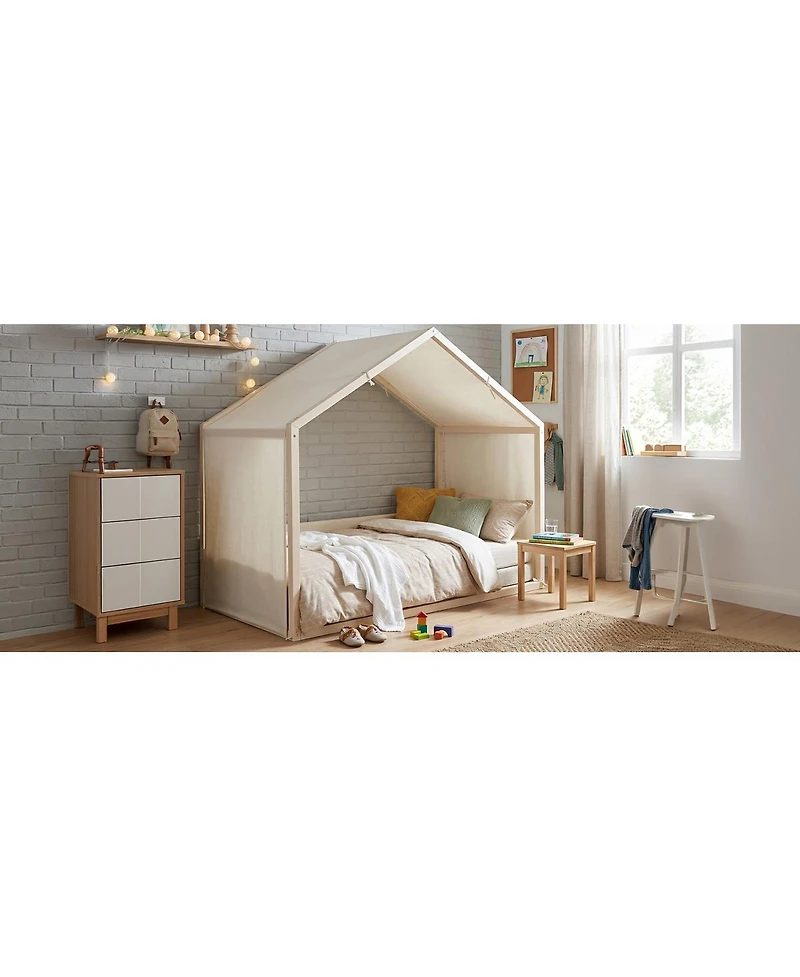 Streamdale Furniture Twin Velvet Canopy Platform Bed