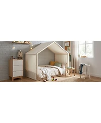Streamdale Furniture Twin Velvet Canopy Platform Bed