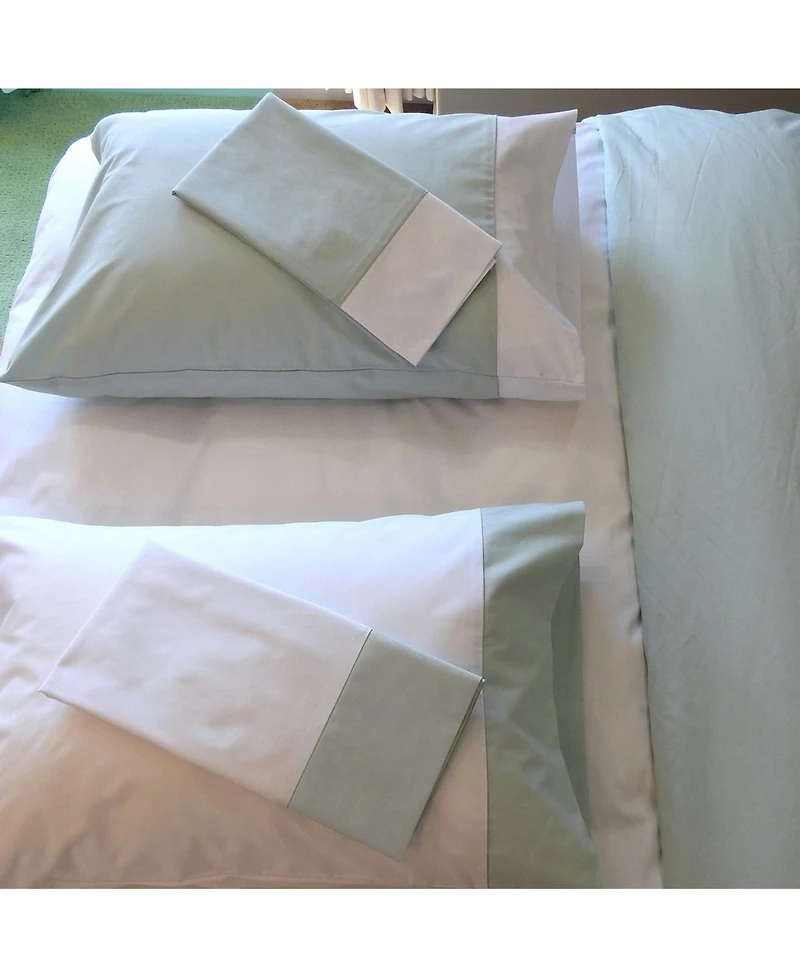 Royal Tradition Bicolor Percale Duvet Cover Set (6-Piece)