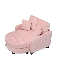 Streamdale Furniture 2-Seater Sofa and Storage Footrest Set with Pillows