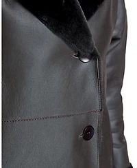 Julia & Stella By Maximilian Women's Reversible Shearling Hooded Jacket