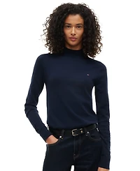 Tommy Hilfiger Women's Mock Neck Long-Sleeve Slim-Fit Sweater