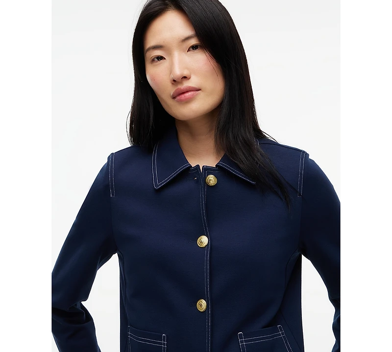 Tommy Hilfiger Women's Ponte-Knit Top Stitch Detail Jacket
