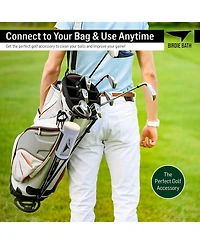 Birdie Bath Golf Ball Cleaner, Leak-Proof Washer with Carabiner