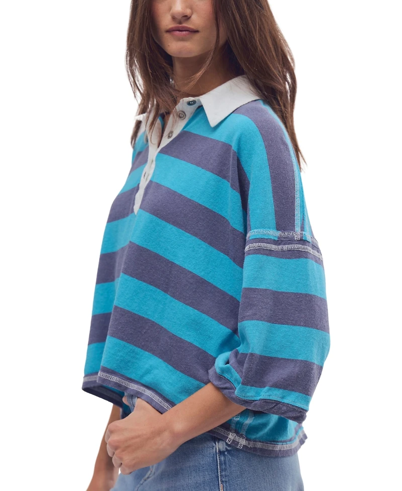 Free People Women's Auggie Collared Oversized T-Shirt