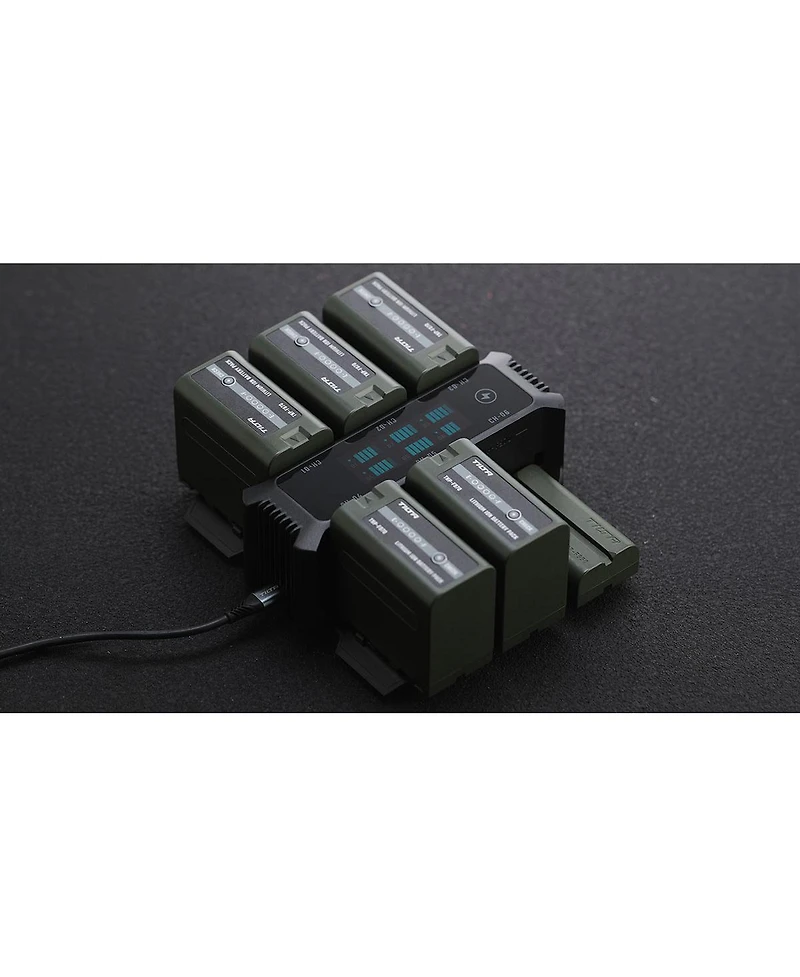 Tilta 6-Channel Foldable Charging Station for Np-f Batteries with 2 Np-F970 Batteries