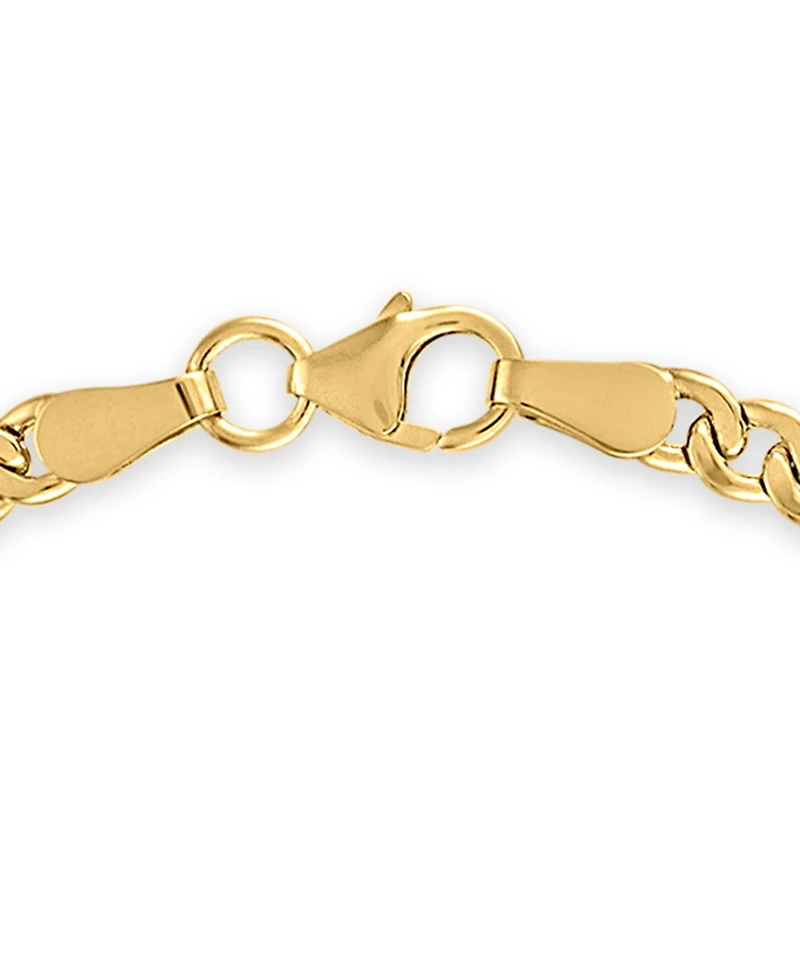 Macy's Double-Sided Cuban Chain 8.5" Bracelet 10k Yellow Gold (4mm)