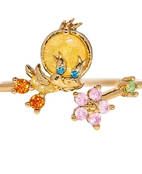Girls Crew Crystal Looney Tunes Tweety Bird Adjustable Ring