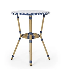 Streamdale Furniture Parisian Outdoor Wicker and Aluminum Bistro Table
