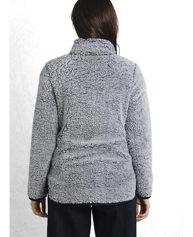 Weird Fish Women's Madi Cozy Quarter Zip Mock Neck Fleece Sweatshirt