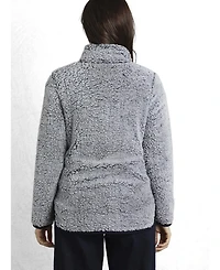Weird Fish Women's Madi Cozy Quarter Zip Mock Neck Fleece Sweatshirt