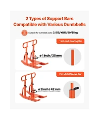 Sugift Steel Weight Sled Fitness Training Workout Equipment with 5-Height Handle for 1/2 in Plates
