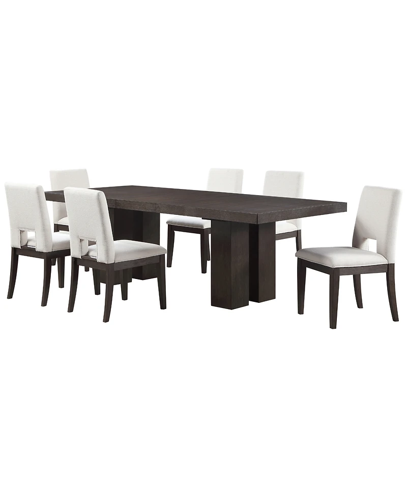 7-Piece Summit Square Dining Set (1 Tabel & 6 Side Chairs), Macy's Exclusive