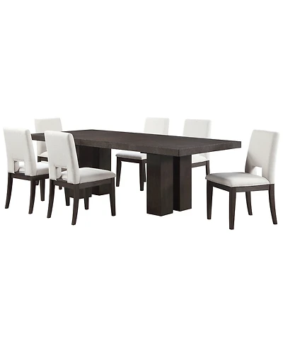 7-Piece Summit Square Dining Set (1 Tabel & 6 Side Chairs), Macy's Exclusive