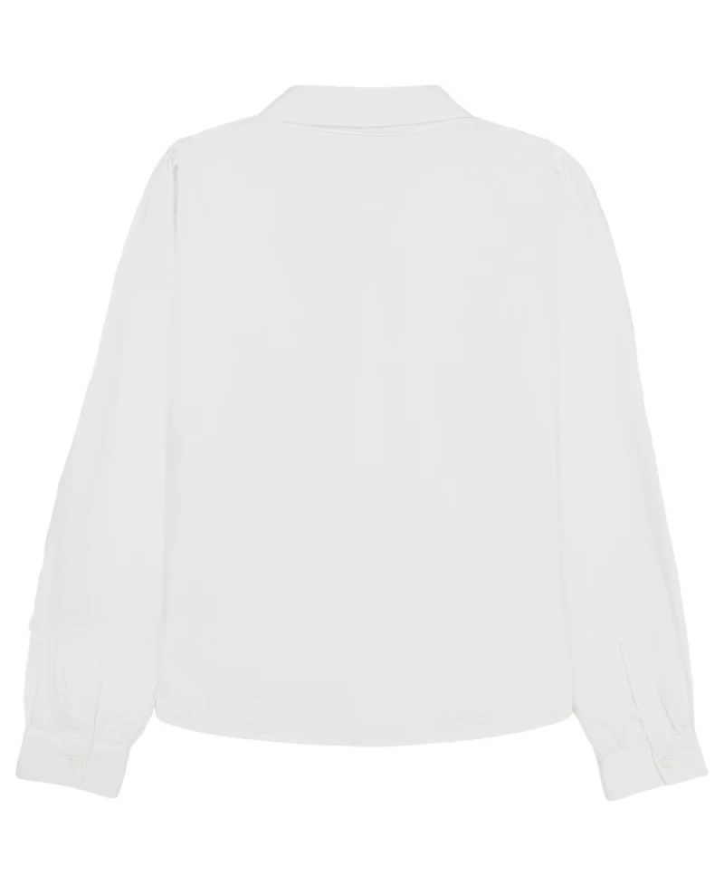 Calvin Klein Girls' 7-16 Long-Sleeve Refined Tailored Dress Shirt