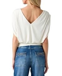 Guess Women's Aundrea Boat-Neck Draped Sleeveless Top