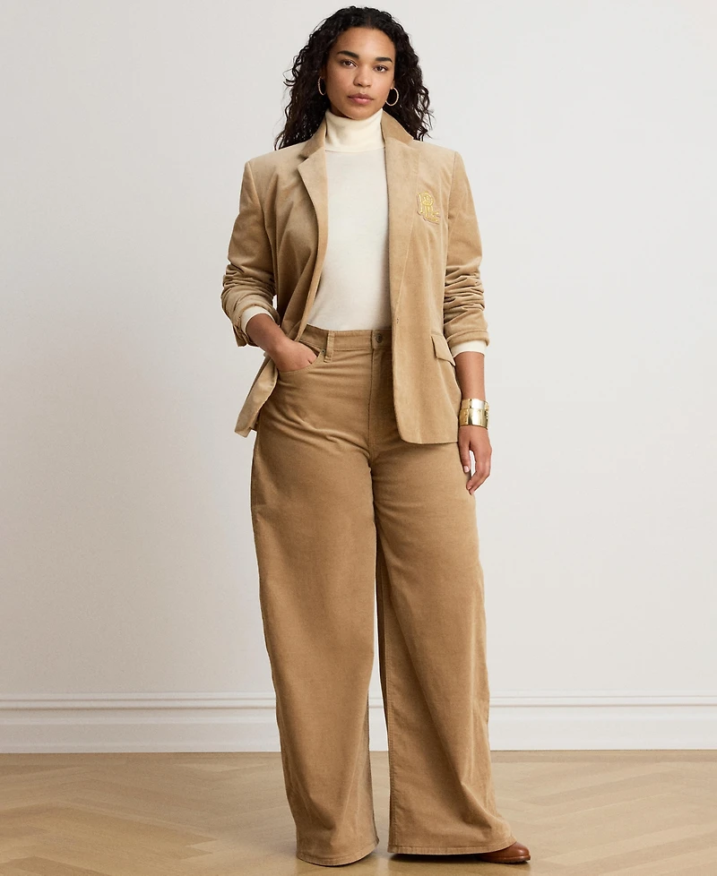 Lauren Ralph Lauren Women's Corduroy High-Rise Wide-Leg Pants