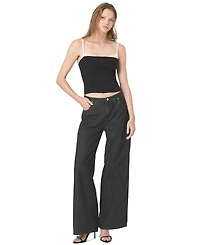 French Connection Women's Azra Sleeveless Square Neck Lace Camisole