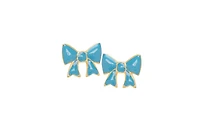 Lily Nily Enamel Bow Stud Earrings in 14K r