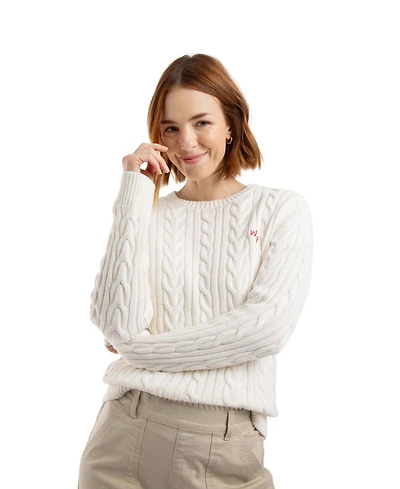 Weird Fish Women's Amberise Crew Neck Cable Knit Jumper