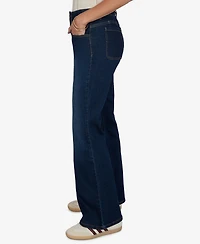 Ruby Rd. Petite Flare Mid-Rise Cotton-Blend Denim Jeans
