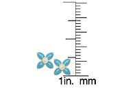 Lily Nily Girls Cubic Zirconia Flower Stud Earrings in 14K