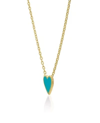 Lily Nily Girls Enamel Heart Necklace in 14K