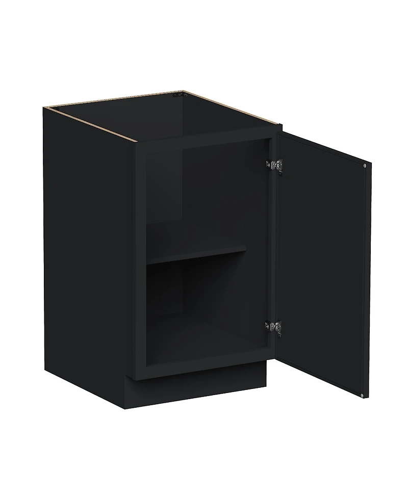Boyel Living 21" Wide Full Height Door Base Cabinet, Ready to Assemble Kitchen Cabinet with Solid Wood Frame, Soft-Close Slides and Hinges