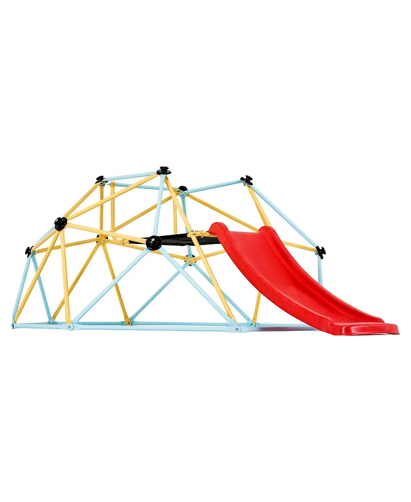 Slickblue Geometric Climbing Dome with Slide, 72" x 96" x 36", For 2-3 Kids, Ages 3-9