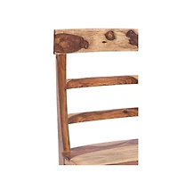 Porter Designs Taos Solid Sheesham Wood Counter Chair, Natural (Set of 2)