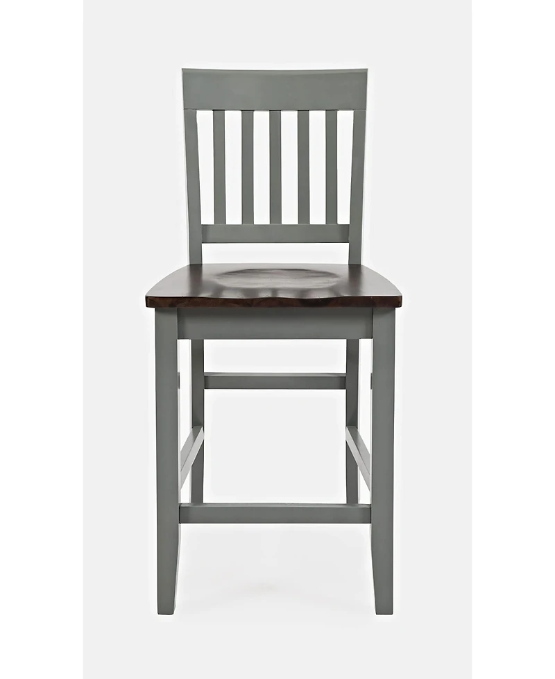 Jofran Decatur Lane Farmhouse Solid Wood Counter Stool (Set of 2