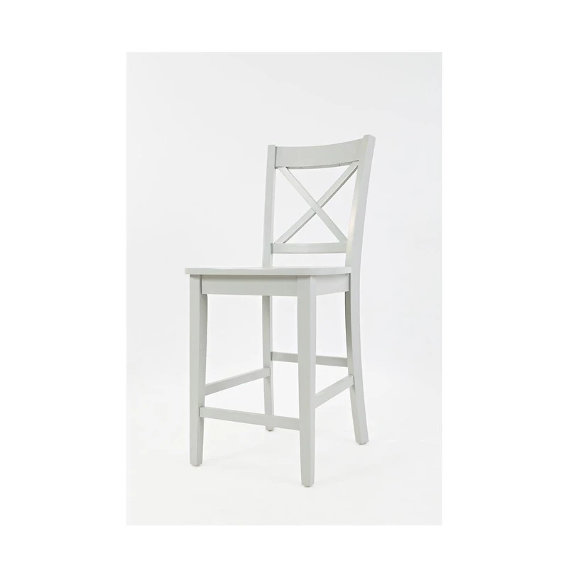 Jofran Simplicity Solid Wood Classic X-Back Counter Stool (Set of 2