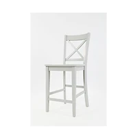 Jofran Simplicity Solid Wood Classic X-Back Counter Stool (Set of 2
