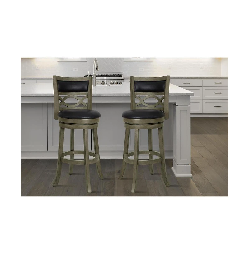 New Classic Furniture Manchester Wood Swivel Bar Stool (Set of 2 )