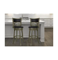 New Classic Furniture Manchester Wood Swivel Bar Stool (Set of 2 )