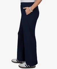 Ruby Rd. Plus Wide-Leg Pull-On Ribbed Pants