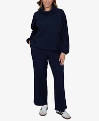 Ruby Rd. Plus Ribbed Cowl Neck Top
