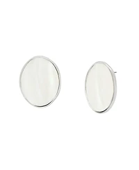 Robert Lee Morris Soho Imitation Pearl Oval Button Earrings