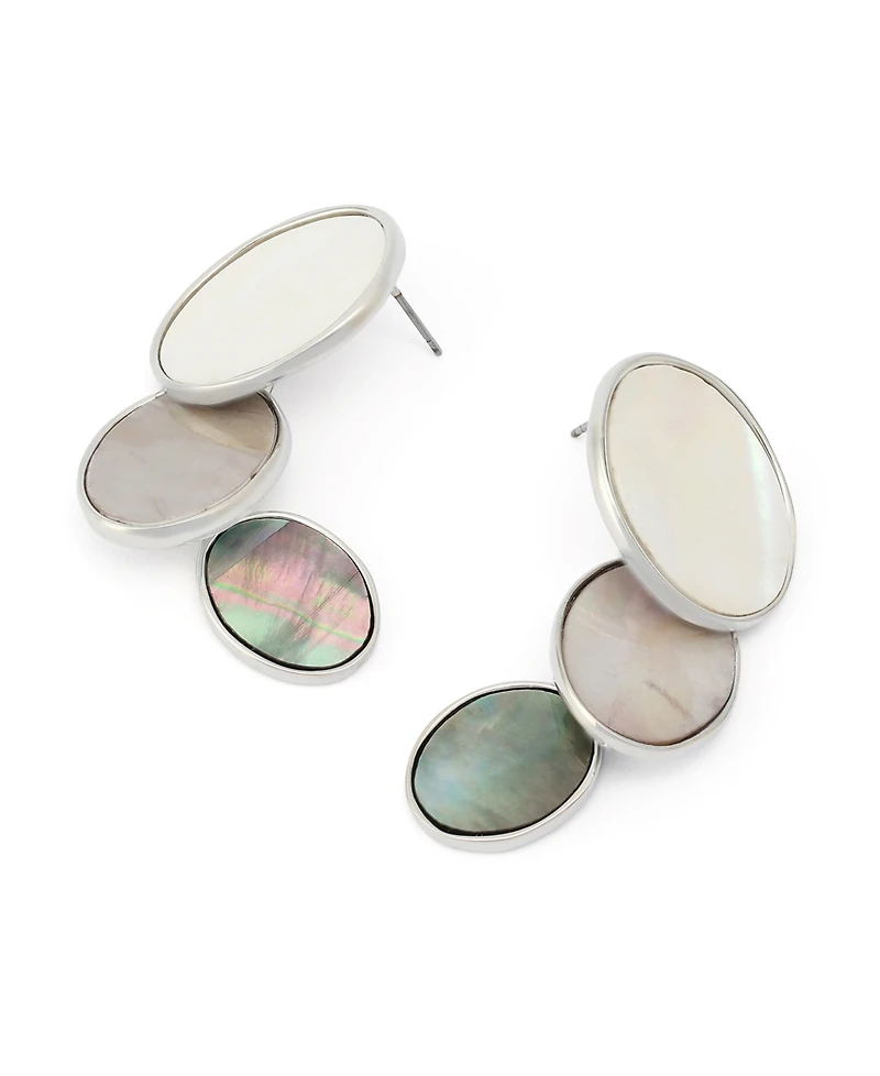 Robert Lee Morris Soho Imitation Pearl Oval Linear Earrings