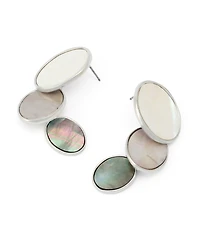 Robert Lee Morris Soho Imitation Pearl Oval Linear Earrings