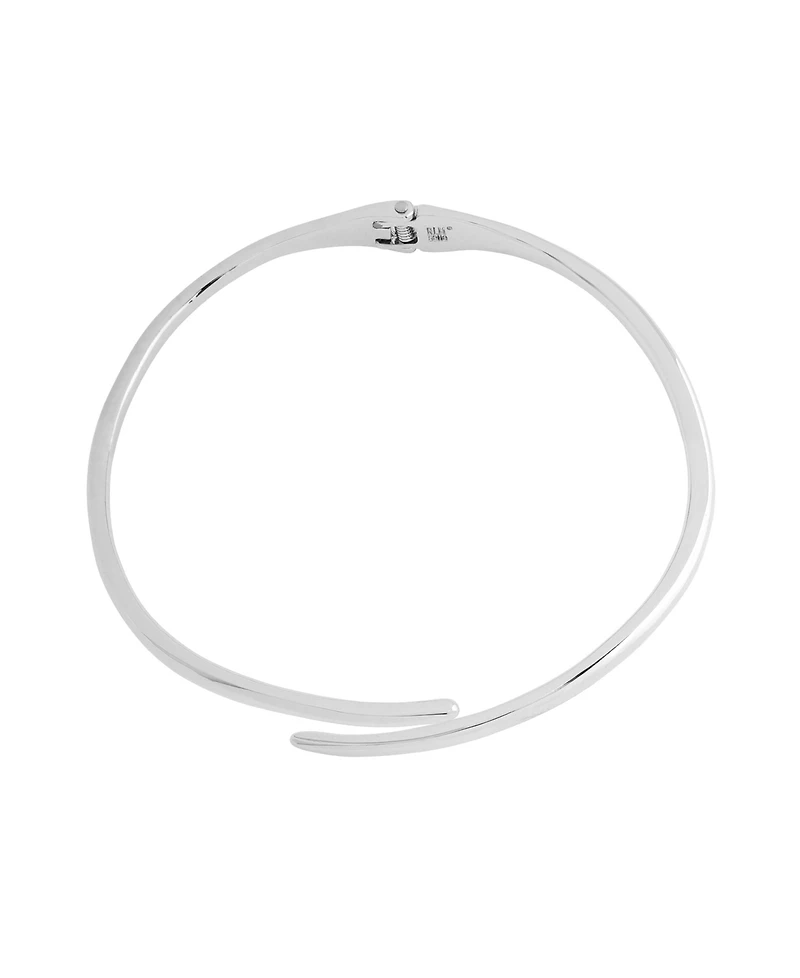 Robert Lee Morris Soho Rhodium Fluid Bypass Round Collar Necklace
