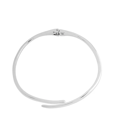 Robert Lee Morris Soho Rhodium Fluid Bypass Round Collar Necklace
