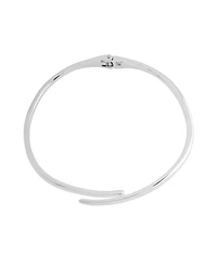 Robert Lee Morris Soho Rhodium Fluid Bypass Round Collar Necklace