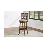 New Classic Furniture Gia 29" Solid Wood Swivel Bar Stool with Fabric Seat