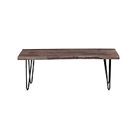 Jofran Nature's Edge 48'' Modern Solid Wood Live Edge Bench