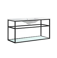 Swiss Madison Pierre 48 Single, Metal Frame, Open Shelf, Bathroom Vanity