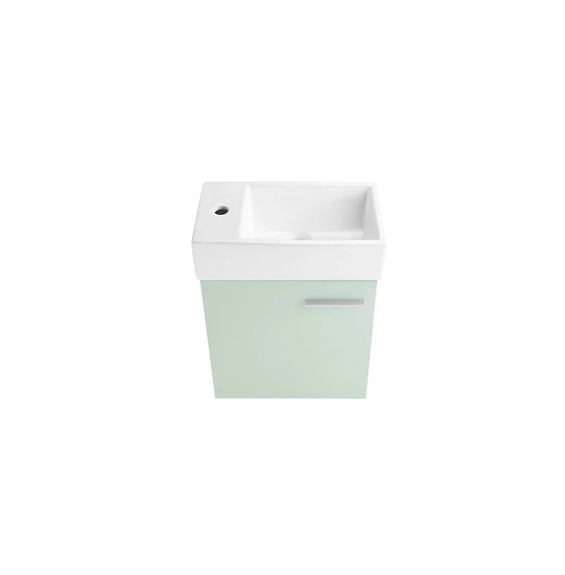 Swiss Madison Colmer 18" Wall-Mounted Bathroom Vanity in Mint