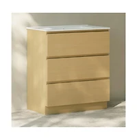 Liberte 30" Freestanding Bathroom Vanity in Natural Oak with Sink Top